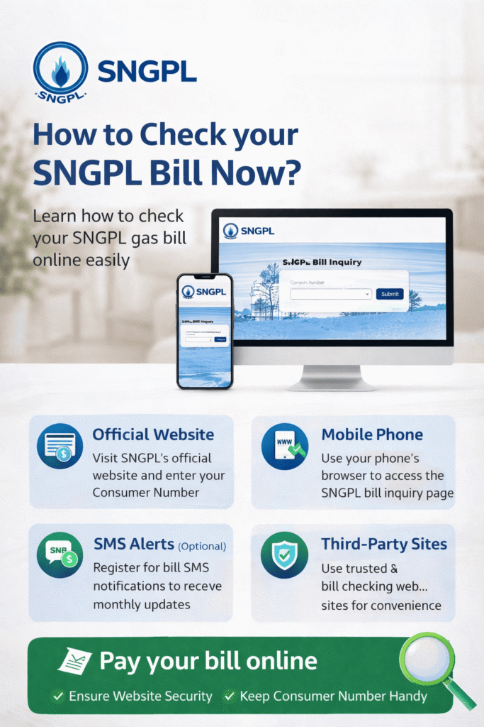 SNGPL bill check online